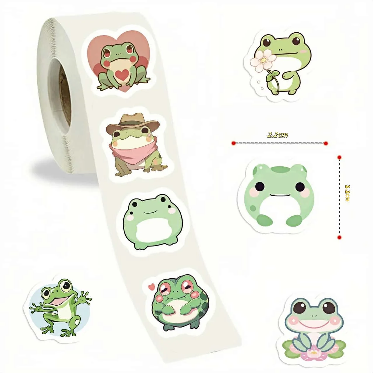 Kawaii جديد 475 قطعة/لفة ملصقات الضفدع اللطيفة مقاوم للماء لاصق قوي سهل التقشير عصا DIY بها بنفسك الحرفية ديكور #3