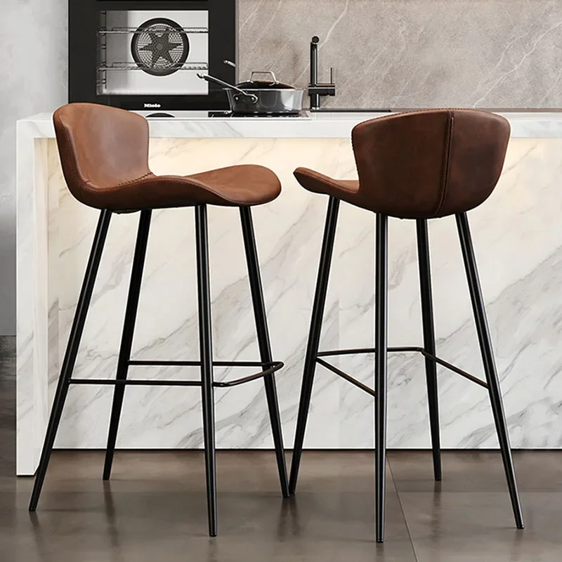 Tabouret de Bar à Support Simple et Moderne, Chaise Haute d\'Extérieur Imperméable, Design Nordique, Décor Esthétique de Chambre