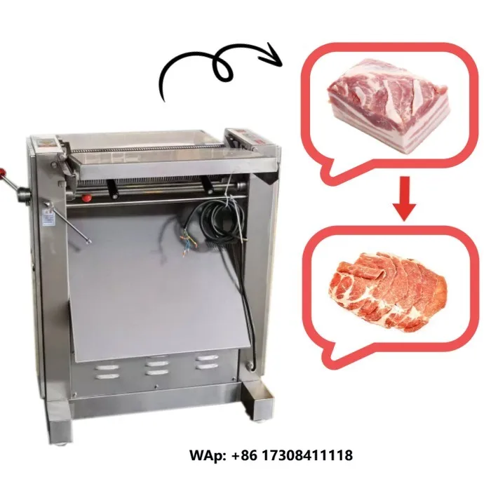 Sweden Automatic Meat Slicing Machine Long Slice Pork  Slicer Pork Peeling Machine Beef Peel Meat Cutter Machine Price