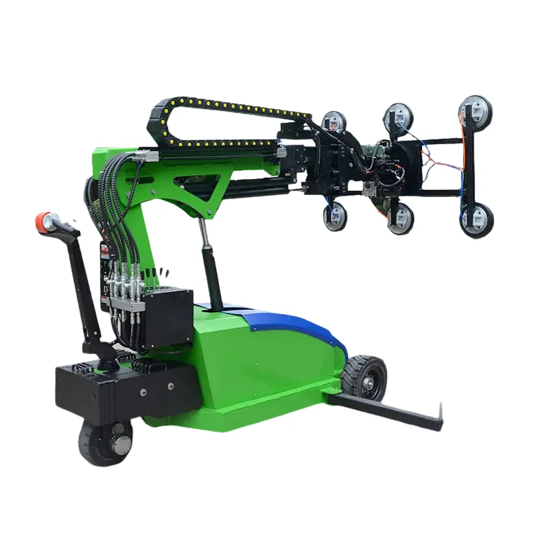 Electric Advanced Glass Lifting Robot 800kg Load Capacity with 8 Glass Suction Cups 360 Rotation 5m Lifting Height Vacuum Lifter