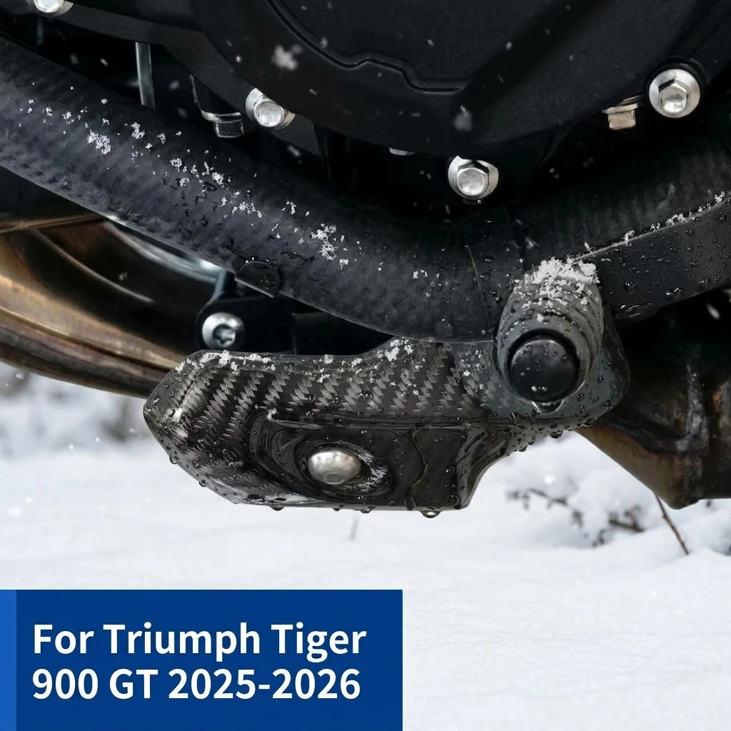 For Triumph Tiger 900 GT 2025-2026 Motorcycle Heat-proof Exhausts Pipes Cover - Carbon Fiber