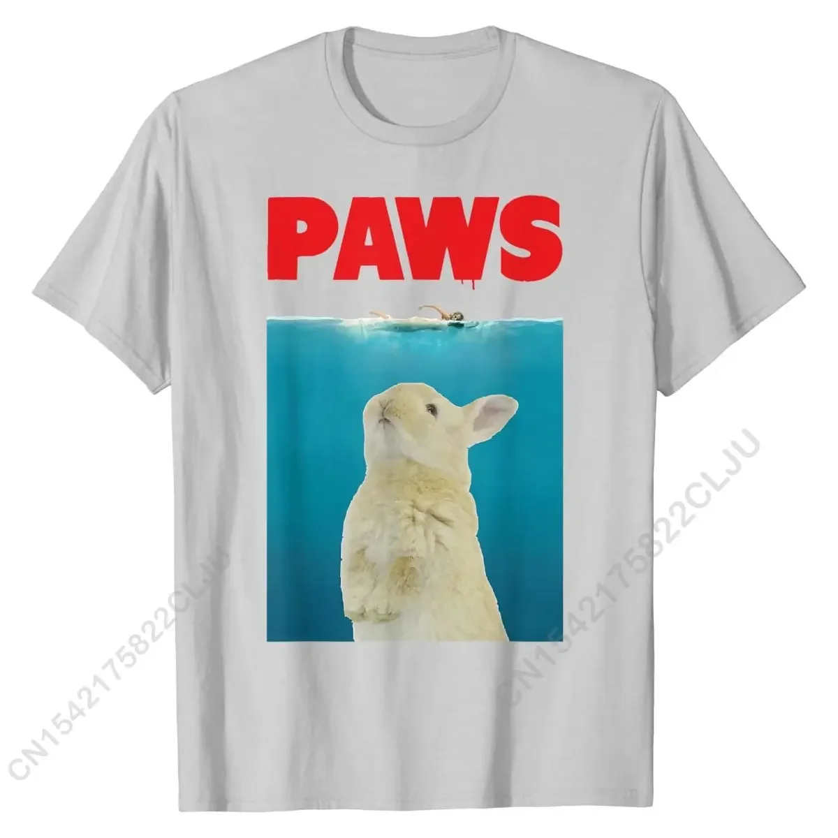 Paw Rabbit Print T-shirt Parody Animal Pet Valentine Gift Family Casual T-shirt Cotton Man Shirt Shirt graphic t shirts