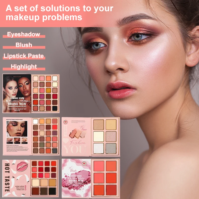 78 Colors Makeup Book Palette All‑in‑1 Multi‑Layer Eyeshadow Blush Highlighter Lip Color Matte Glitter Professional Makeup Set