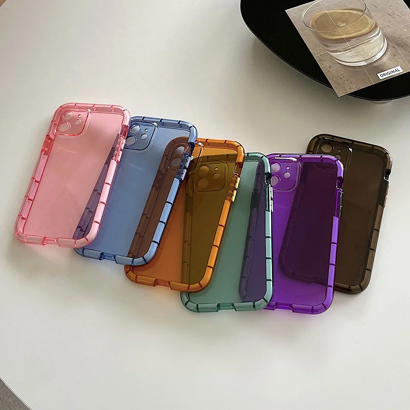 Luminous Clear Shockproof Bumber Phone Case For iPhone 11 14 Pro Max 12 11 13 Pro Max X XR XS Max Transparent Acrylic Back Cover