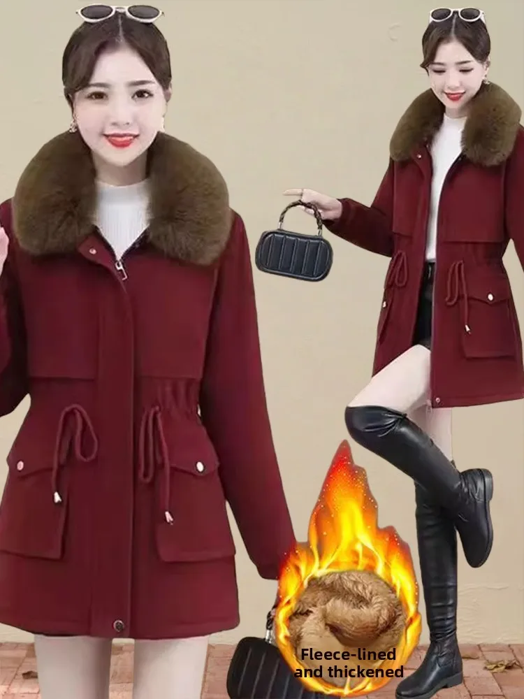 Coreano sle commute solto preguiçoso sle para baixo algodão jaet feminino inverno quente fino longo sve ort casaco