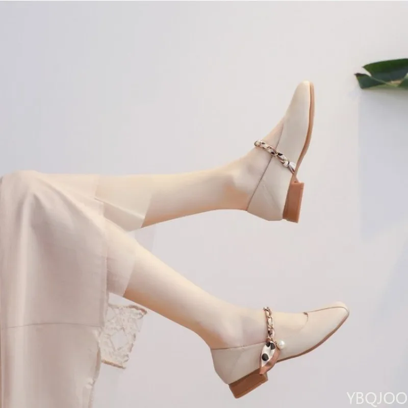 أحذية نسائية ريترو لربيع وصيف جديدة قابلة للتنفس بكعب منخفض، أحذية فردية بسيطة ومريحة ومتعددة الاستخدامات وخفيفة الوزن للنساء