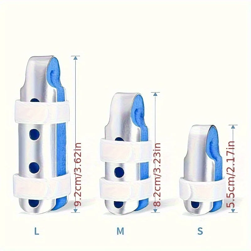 3pcs Adjustable Aluminum Foam Finger Splint with Closure - Lightweight Breathable Hand Support Bracket for Enhanced Stability