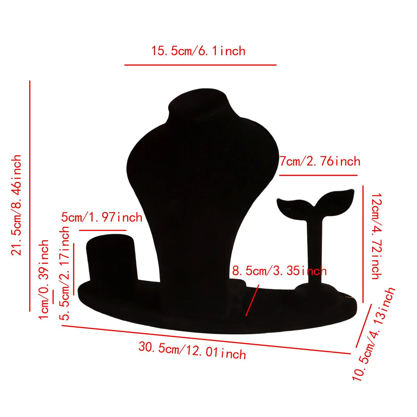 عارضة أزياء للقلادة، مع قاعدة للنساء، حامل عرض مجوهرات أنيق للاستخدام الشخصي في سطح الطاولة وغرفة نوم متجر الأعمال #6