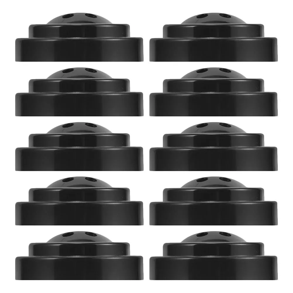 

10 Pcs Flag Flagpole Base Holder Desk Bases Table Mini Black for Miniature Office
