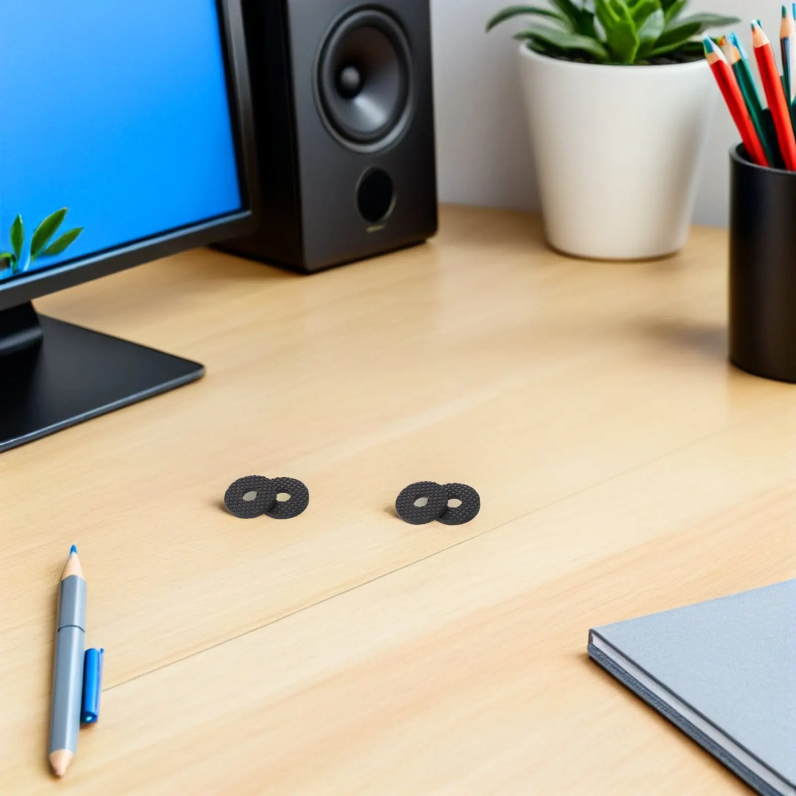 5pcs Camera Mount Rubber Washers – Black Anti-Slip Fixing Screws for Photography Equipment