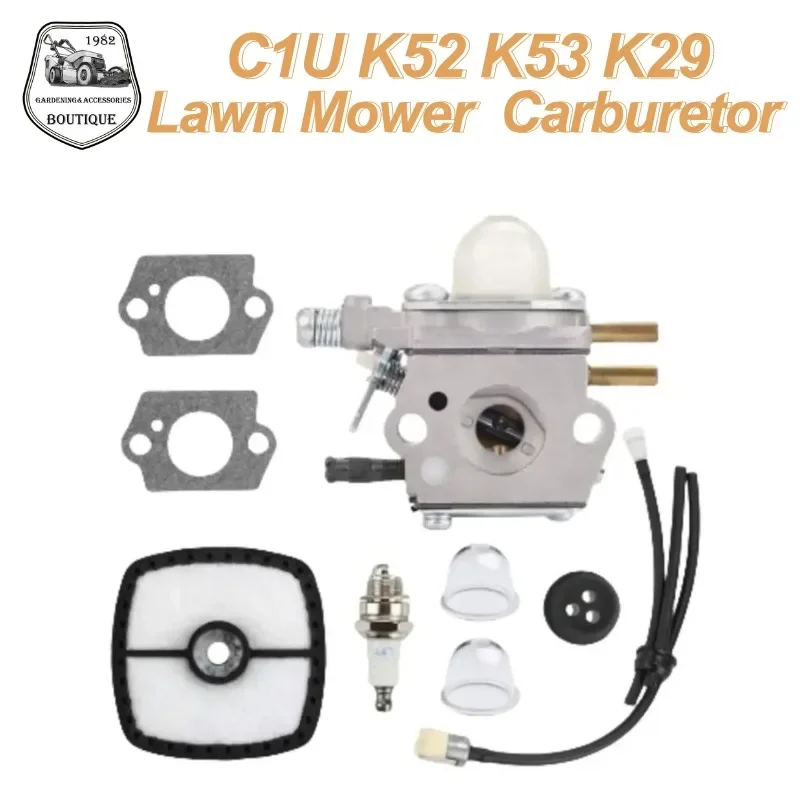 

For ZM C1U K52 K53 K29 Carburetor K47 Echo SRM2100 GT2000 GT210 Lawn Mower Carb