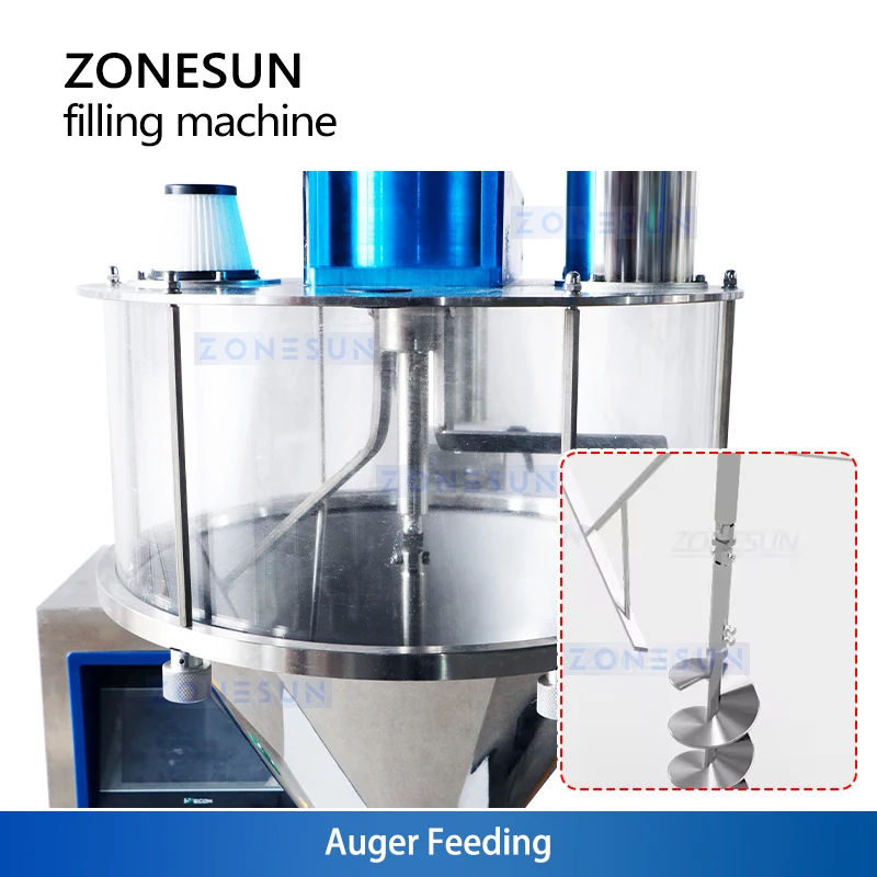 Máquina De Enchimento De Pó Seco Do Tabletop De ZONESUN, enchimento Do Auger, embalagem Do Pó, ZS-FM100B