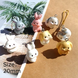 10pcs 3D Rabbit Charms for Earring Bracelets Jewelry Making DIY Pendants Wholesale Bulk