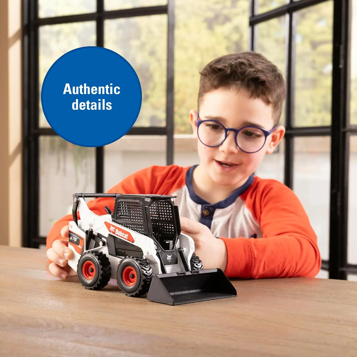 Bobcat S76 Skid Steer Loader - 1:16 Scale - Includes Functional Loader - Collectible Die-Cast Metal Construction Toys for Kids a