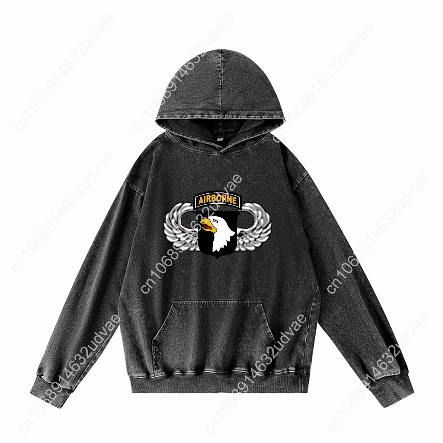 101st Airborne Parachutist Wings Division Patch Felpe con cappuccio Felpa con cappuccio retrò Uomo Donna Adolescente Pullover Top personalizzati