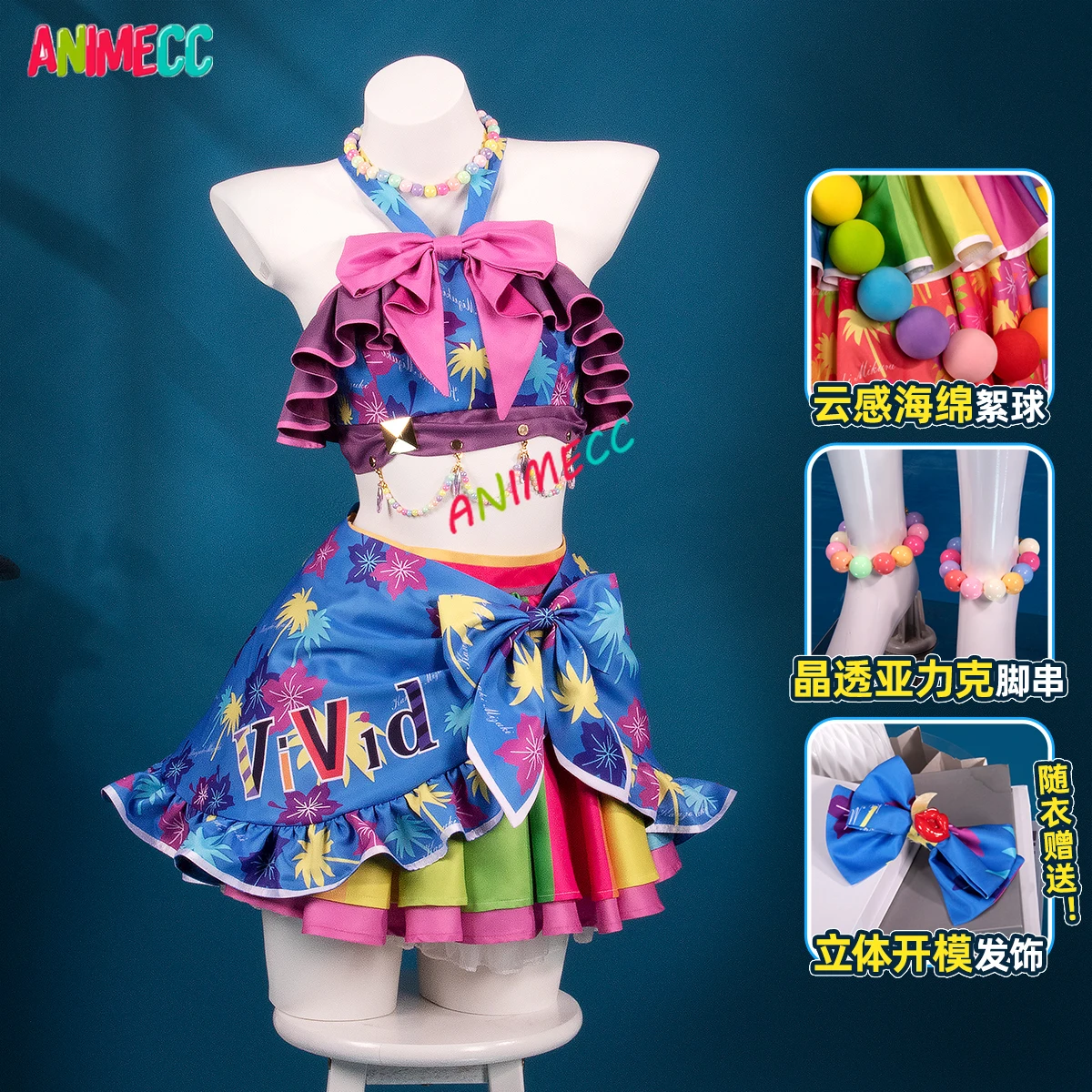 

ANIMECC В НАЛИЧИИ S-XL Kanzaki Mizuki Косплей Купальник Аниме Игра Айкацу! Серия париков Лолита, наряды для вечеринок на Хэллоуин для женщин