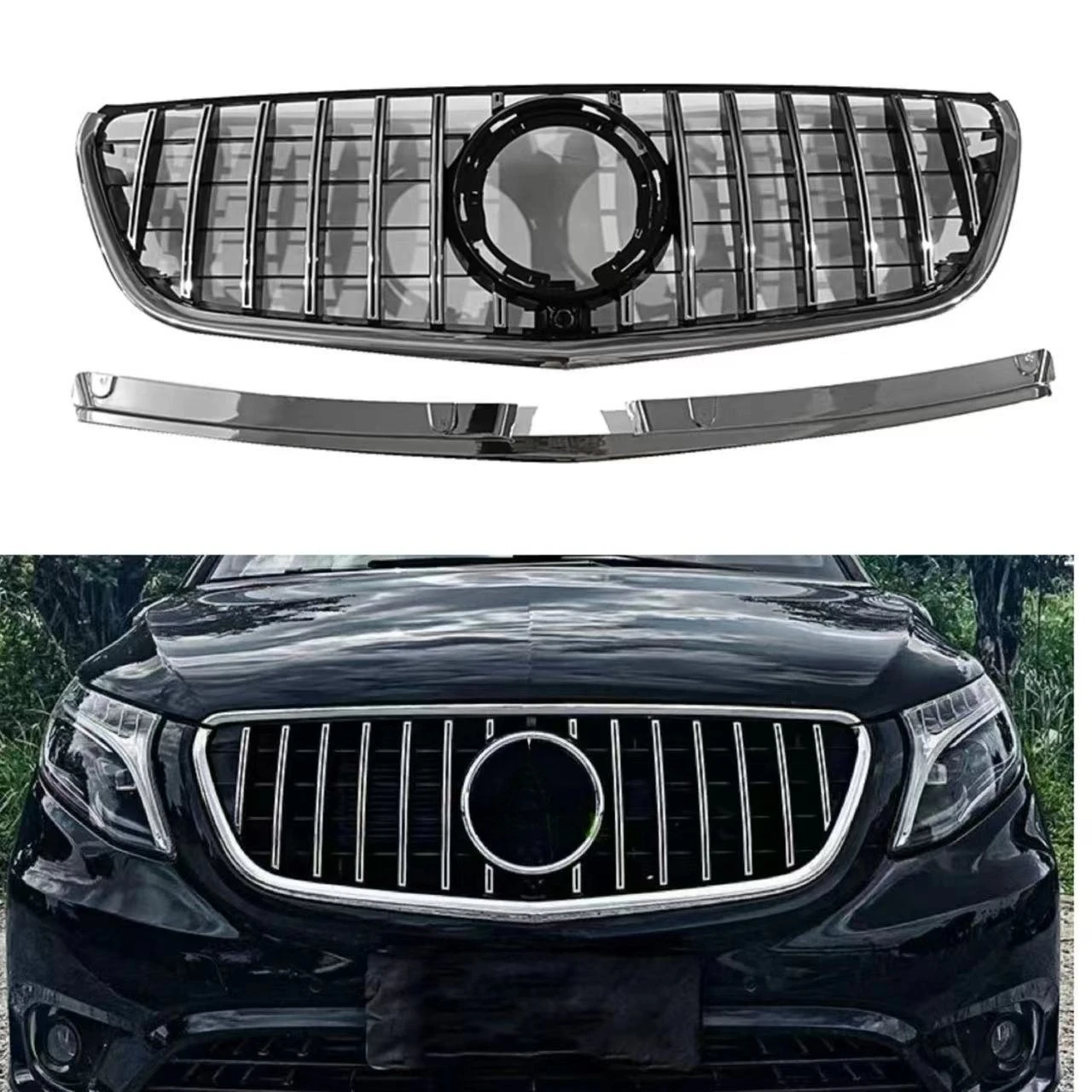 Suitable for 2016 2017 2018 2019 2020 Mercedes-Benz Vito VITO W447 modified GT model Grille Car Grille Mesh Decoration