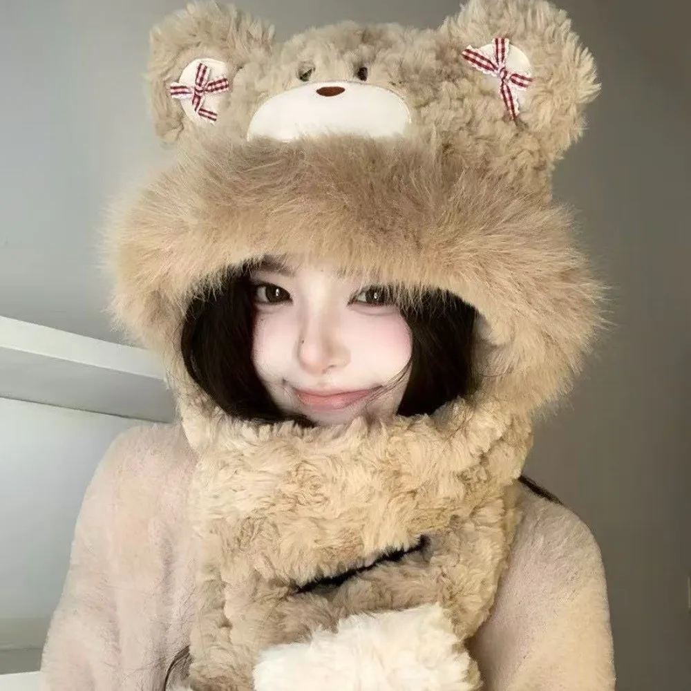 Echarpe-a-capuche-3-en-1-mignonne-en-forme-d'ours-coupe-vent-gants-et-bonnet-chauds-echarpe-d'hiver-douce-et-moelleuse-pour-femme