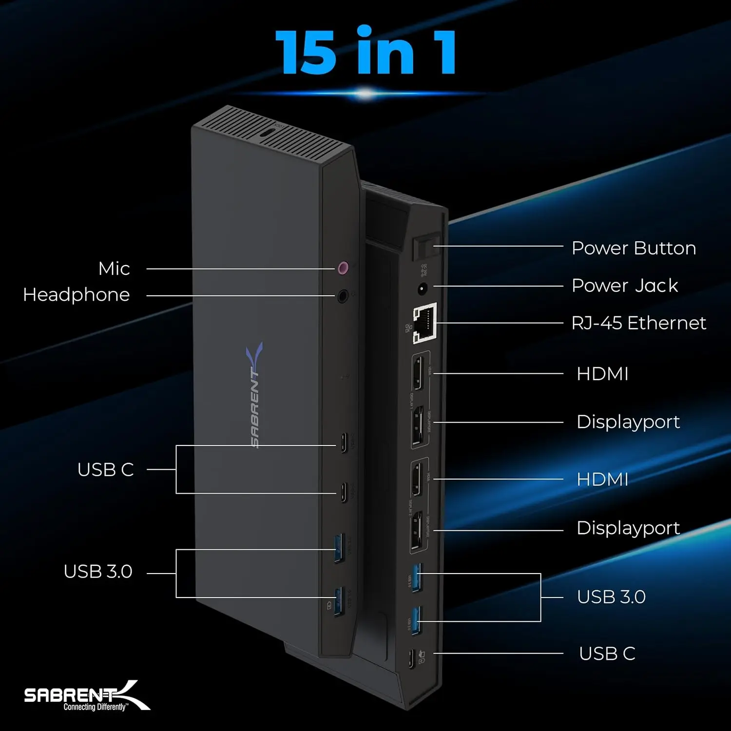 USB Type C Dual 4K Universal Docking Station with USB C Power Delivery (DS-WSPD)