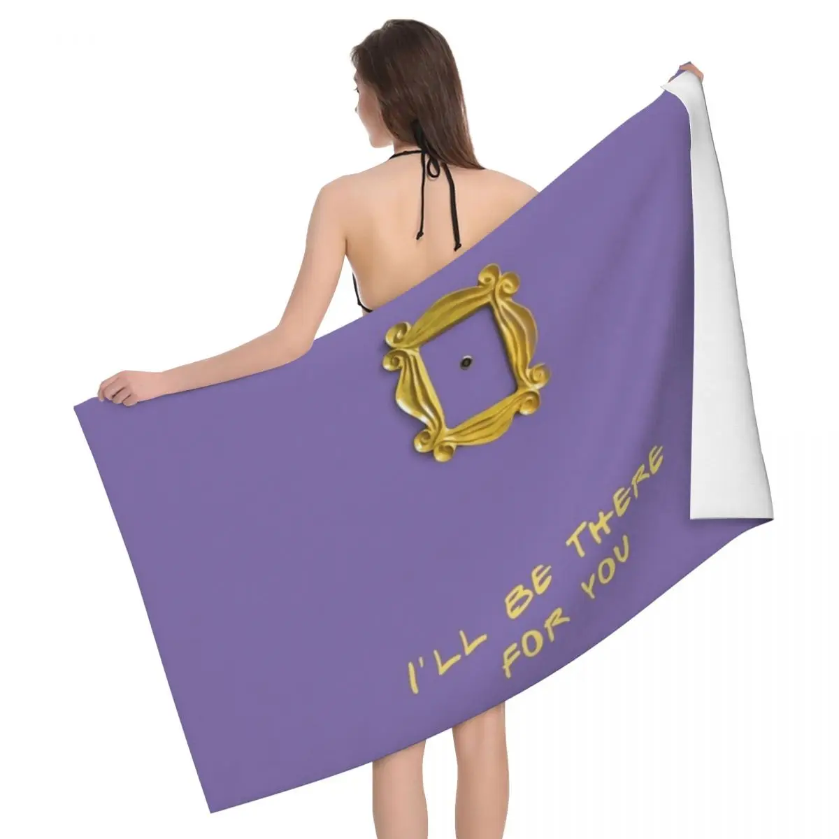 Custom I'll Be There For You Soft Linen Microfiber Bath Beach Towel Quick Dry Friends TV Show Shower Sports Towels