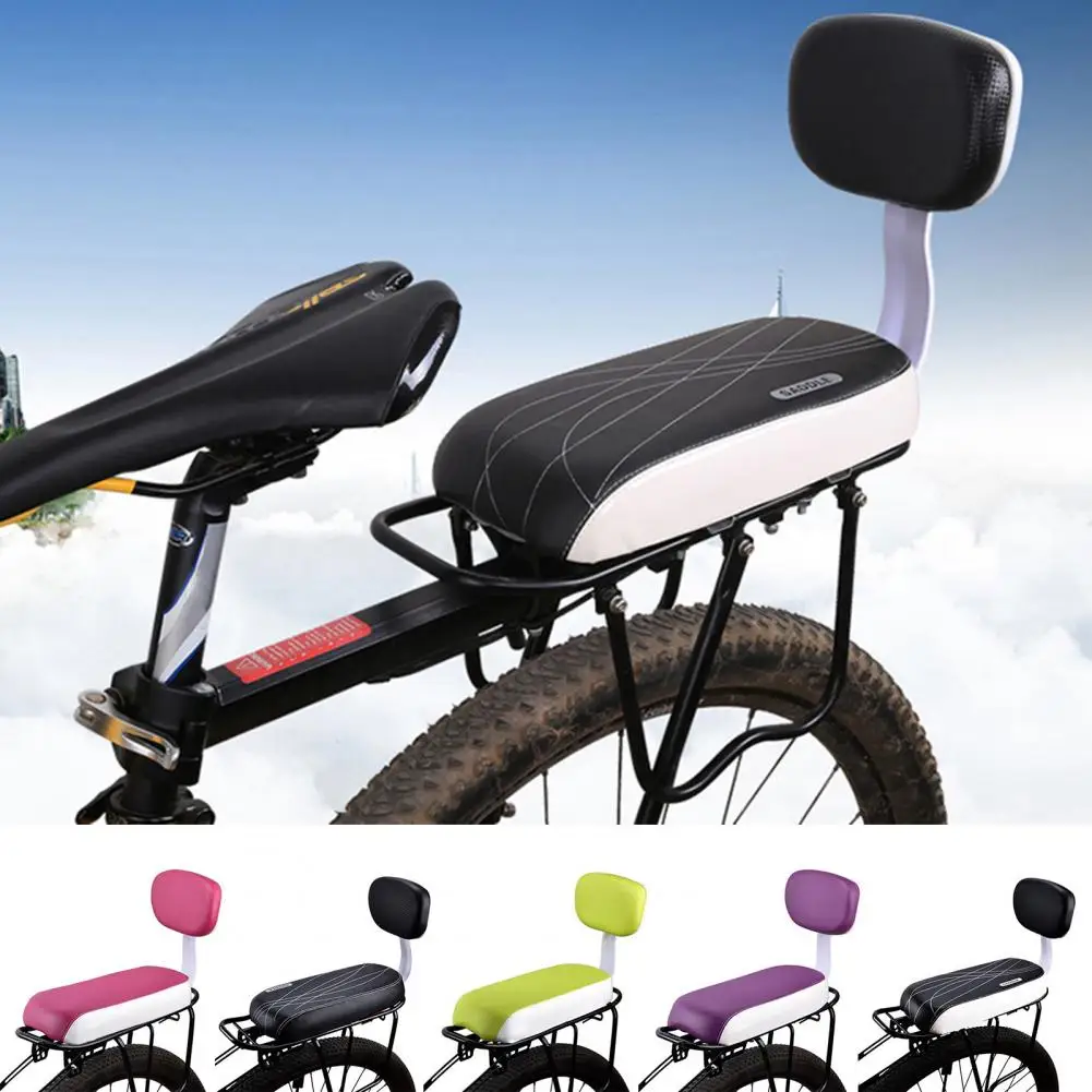 Bike Seat Cushion with Backrest Universal Bicycle Rear Seat Cushion with Armrest Footrest Set for Kids Child Safety Carrier