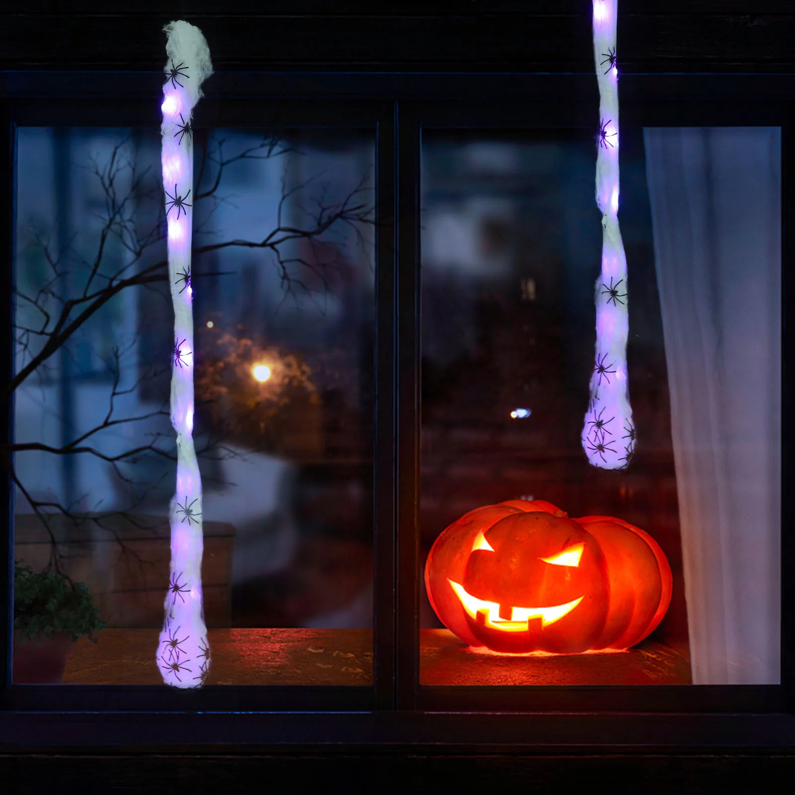 

Outdoor Ornaments Glowing Spider Hanging Eggs Decorations Props Halloween Party House