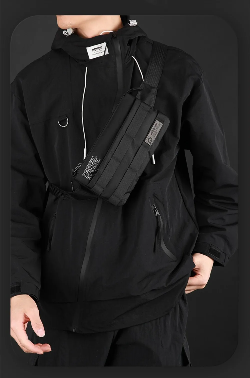 Hochwertige Vintage-Style Herren-Hüfttasche Multifunktionale Kleine Gürteltasche Einfaches Design Schultertasche für Outdoor-Aktivitäten – Detail 10