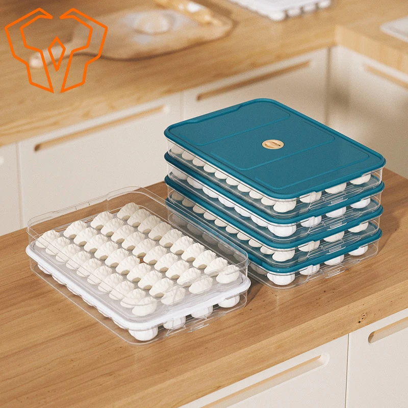 Multi Layered Dumpling Box Household Food Grade Frozen Egg Fresh Frozen Refrigerator Storage Kitchen Summer container