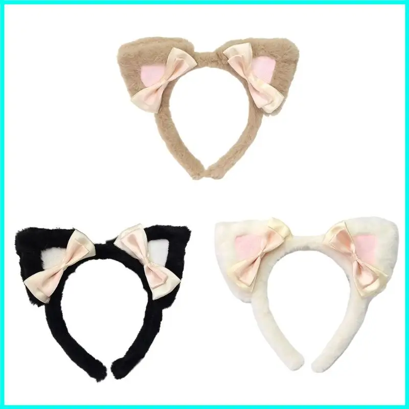 

Comfortable Lovely Bows Costume Accessory Headbands For Halloween Christmas Parties Plush Headwear