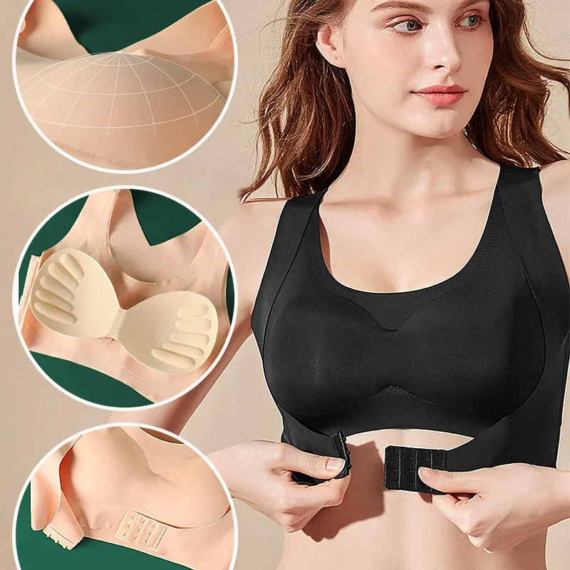 Women Reducing Girdle Posture Corrector Bra Seamless Underwear Slimming Belly Sheath Cross Back Bra Nursing Body Fitness girl