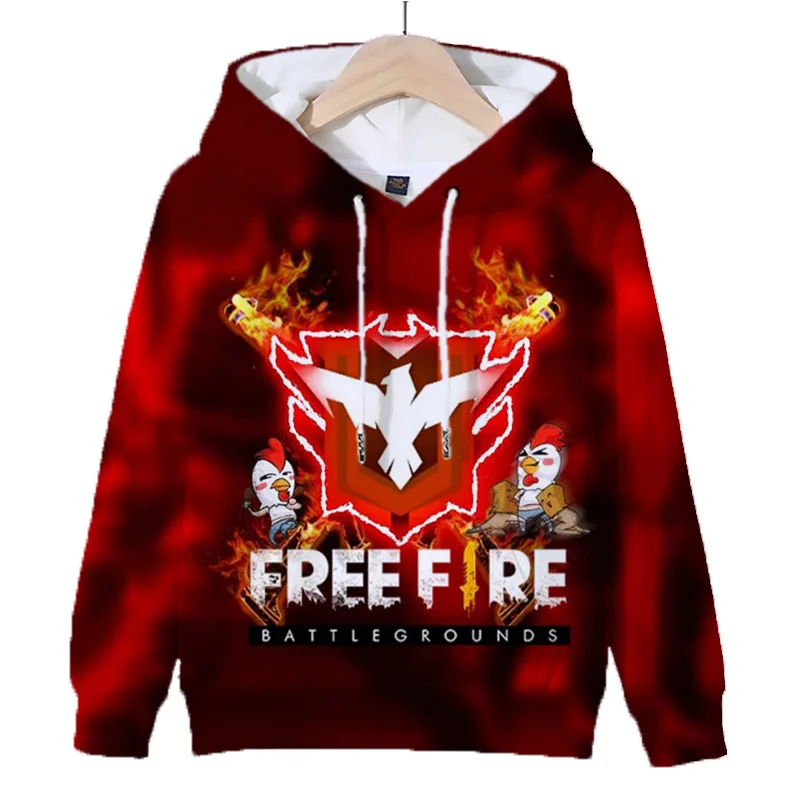 Free Fire Garena Game Pattern Clothing Hot Sale Sweatshirt Kids Cartoom Hoodied Fashion Casual Street Hoodies Y2k Long Sleeves