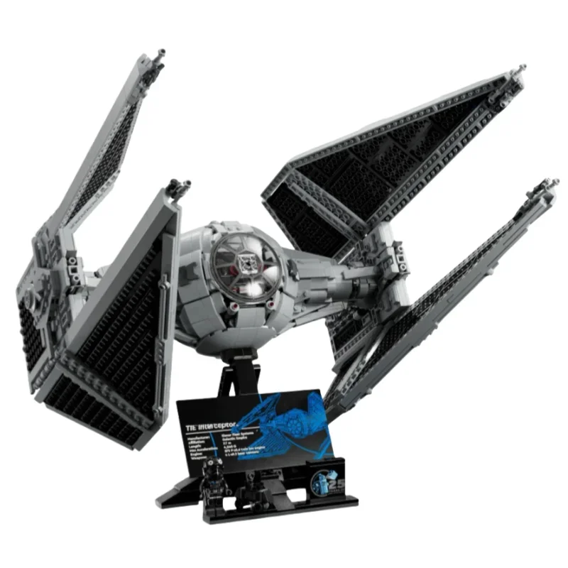 IN STOCK Spaceship MOC TIE Interceptors Building Blocks Modified from Imperial Fighters Model 75382 Assembly Bricks Toys Gift