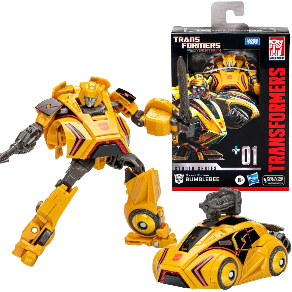 TransDevices Studio Series Gamer Edition 001 SS GE01 Deluxe Bumblebee Action Figure, Model Toy Collection, Hobby Gift