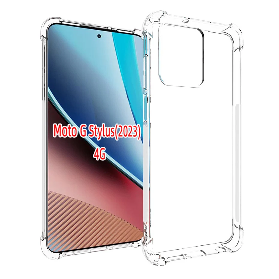 Transparent Shockproof Anti-skid TPU Gel Skin soft clear Case Cover For Motorola Moto G stylus 4G 2023