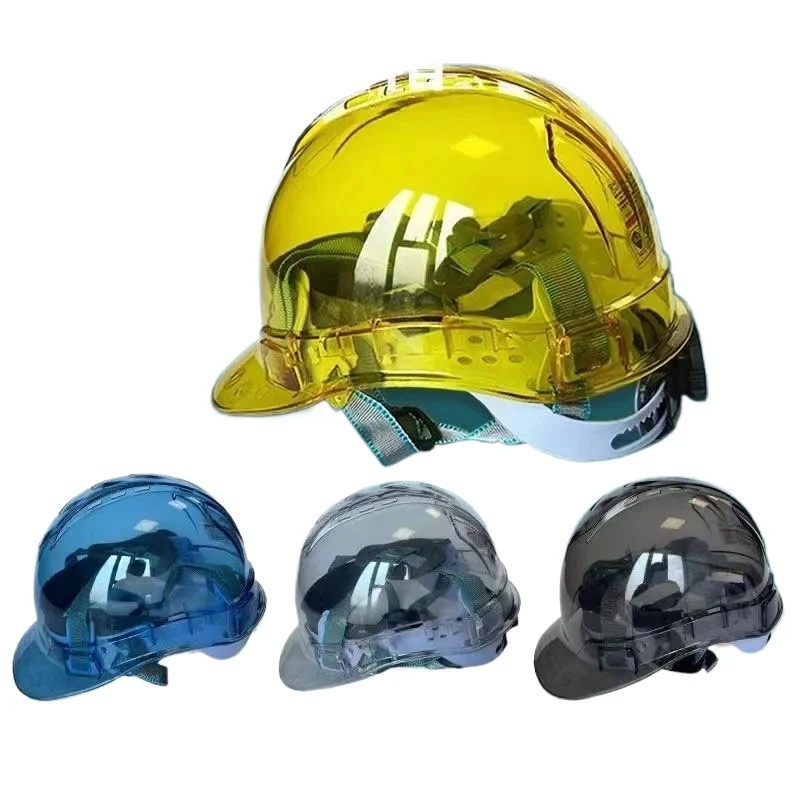 Transparent Safety Helmet Construction Climbing Steeplejack Worker Protective Helmet Hard Hat Outdoor Workplace Safety Cap New