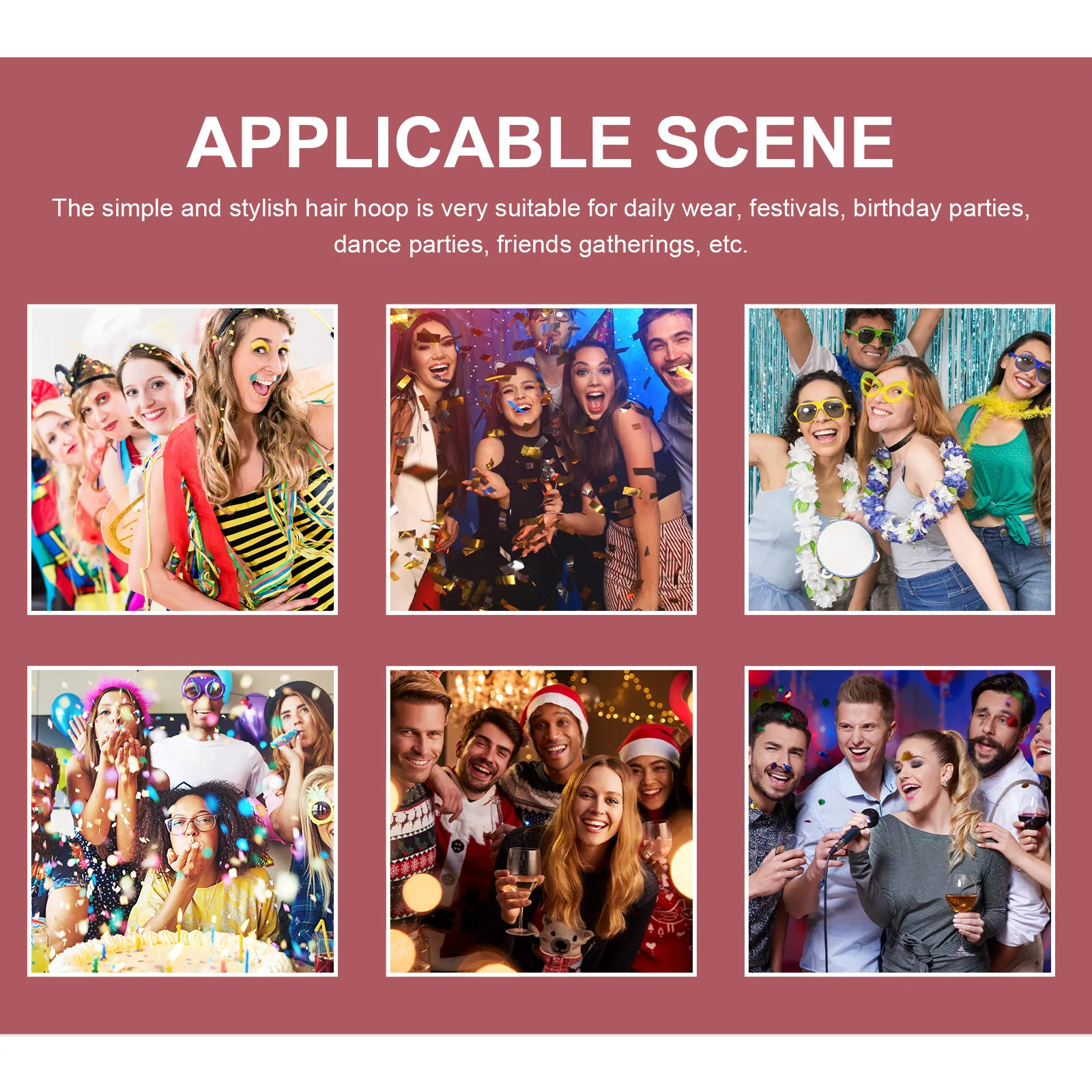 

6Pcs Matte Plastic Headbands Bang Fix Hairband Party Wedding Everyday Hair Decor Hair Bands Plastic Headbands