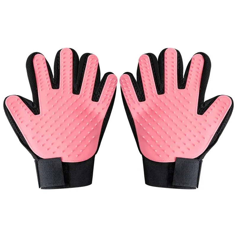 

Pet Grooming Gloves,Silicone material, five-finger cat hair removal gloves, suitable for cats and dogs bath massage