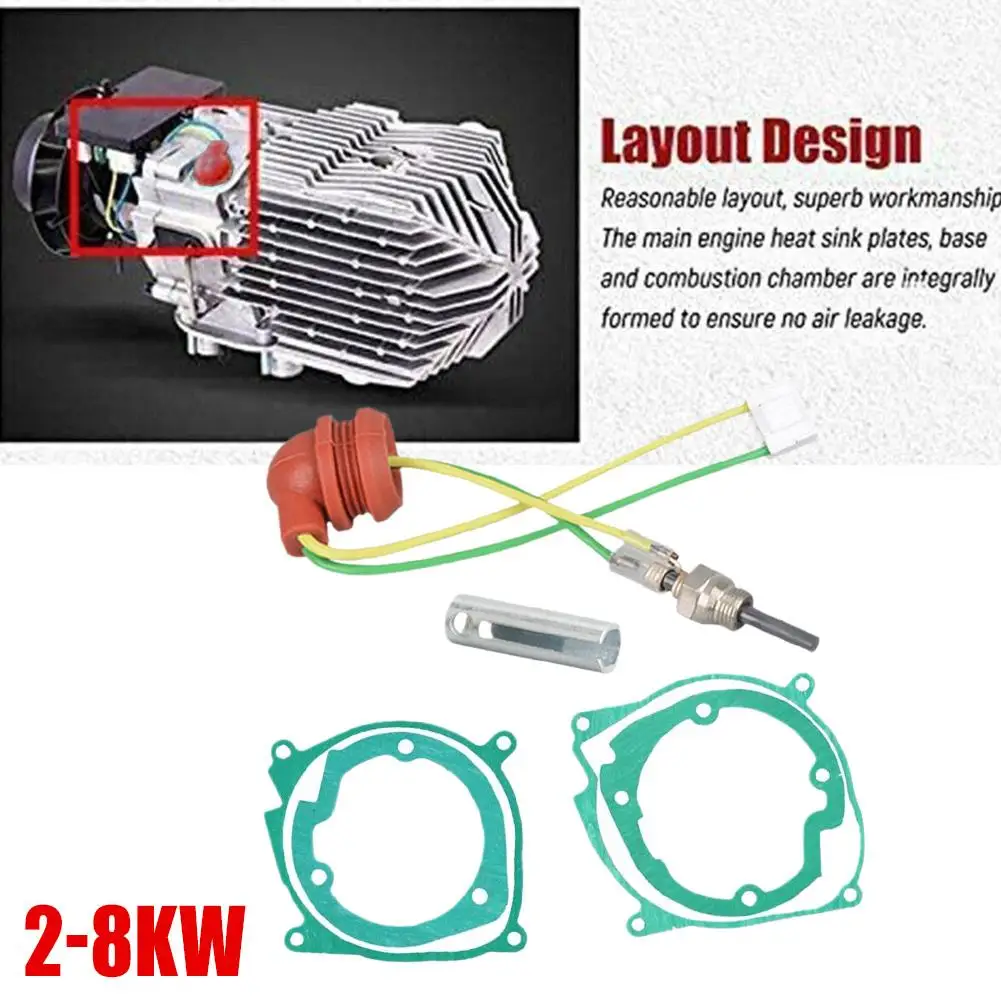 

12V 2KW-8KW Car Air Parking Heater Gasket Ceramic Pin Glow Plug For Webasto Eberspacher Airtronic D2/D4/D4S Heaters