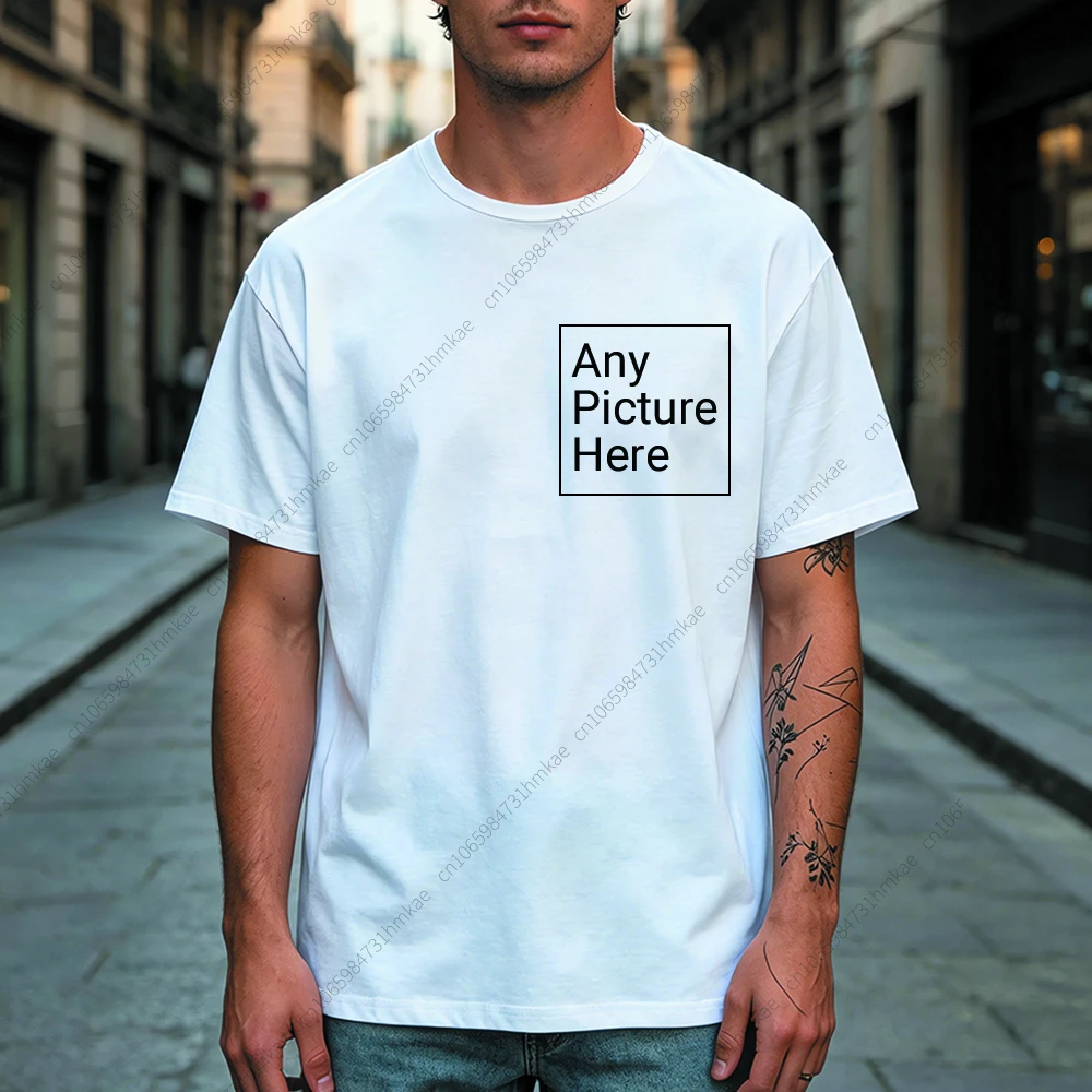 Personalisiertes T-Shirt mit Ihrem Foto für Jungen, Individuelles Lustiges T-Shirt für Männer, Kurzarm-T-Shirt, Oberteil – Detail 2