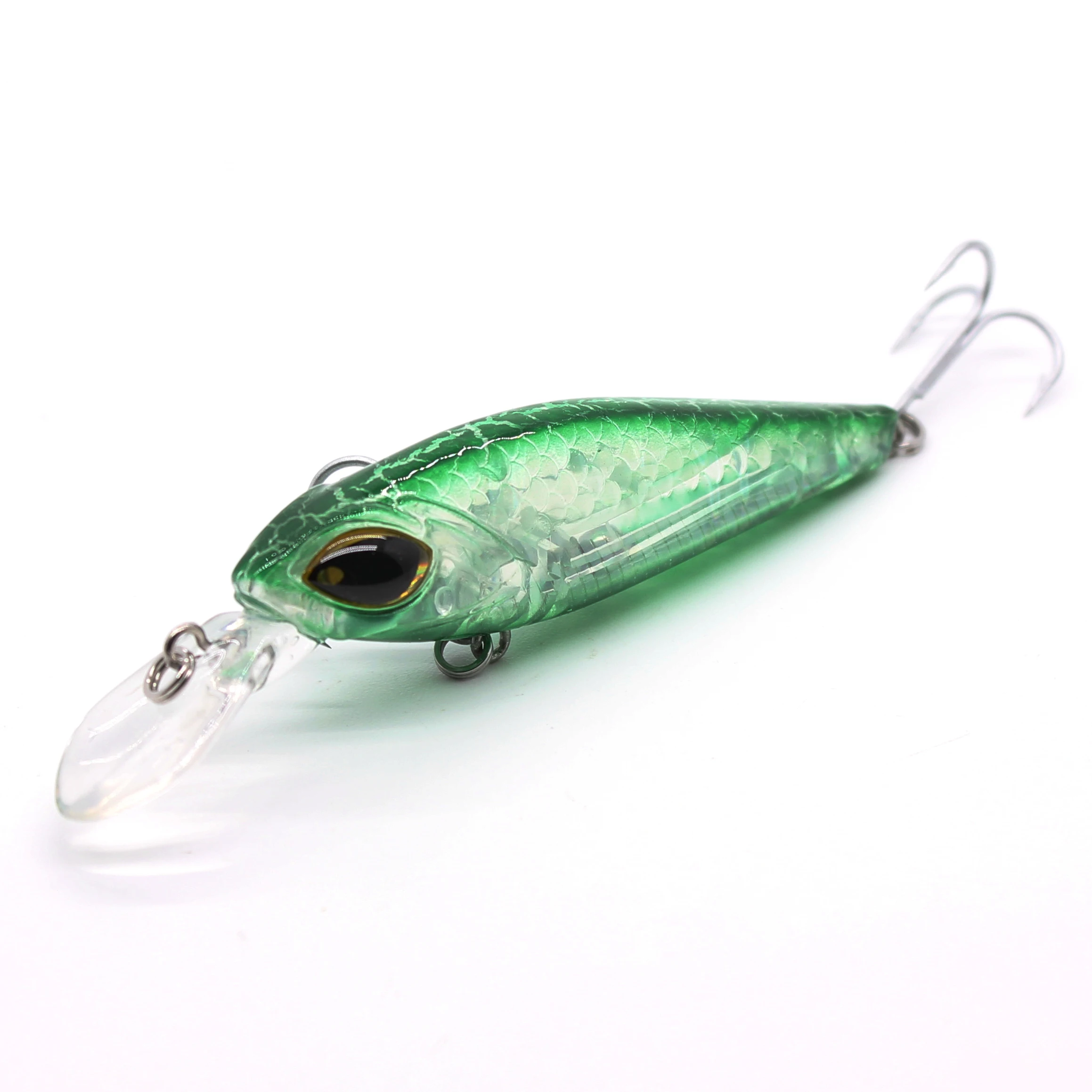 

AOCLU-Floating Shad Minnow Crank Lure, Easy Cast, Inshore Seabass Fishing, VMC Hook, 1.8m, 75mm, 5.5G, 1.8m