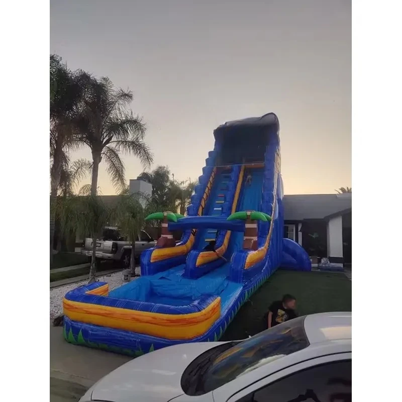 2026Tall Giant Double Lane Commercial Inflatable Water Slide for Backyard Outdoor Kids Summer Party