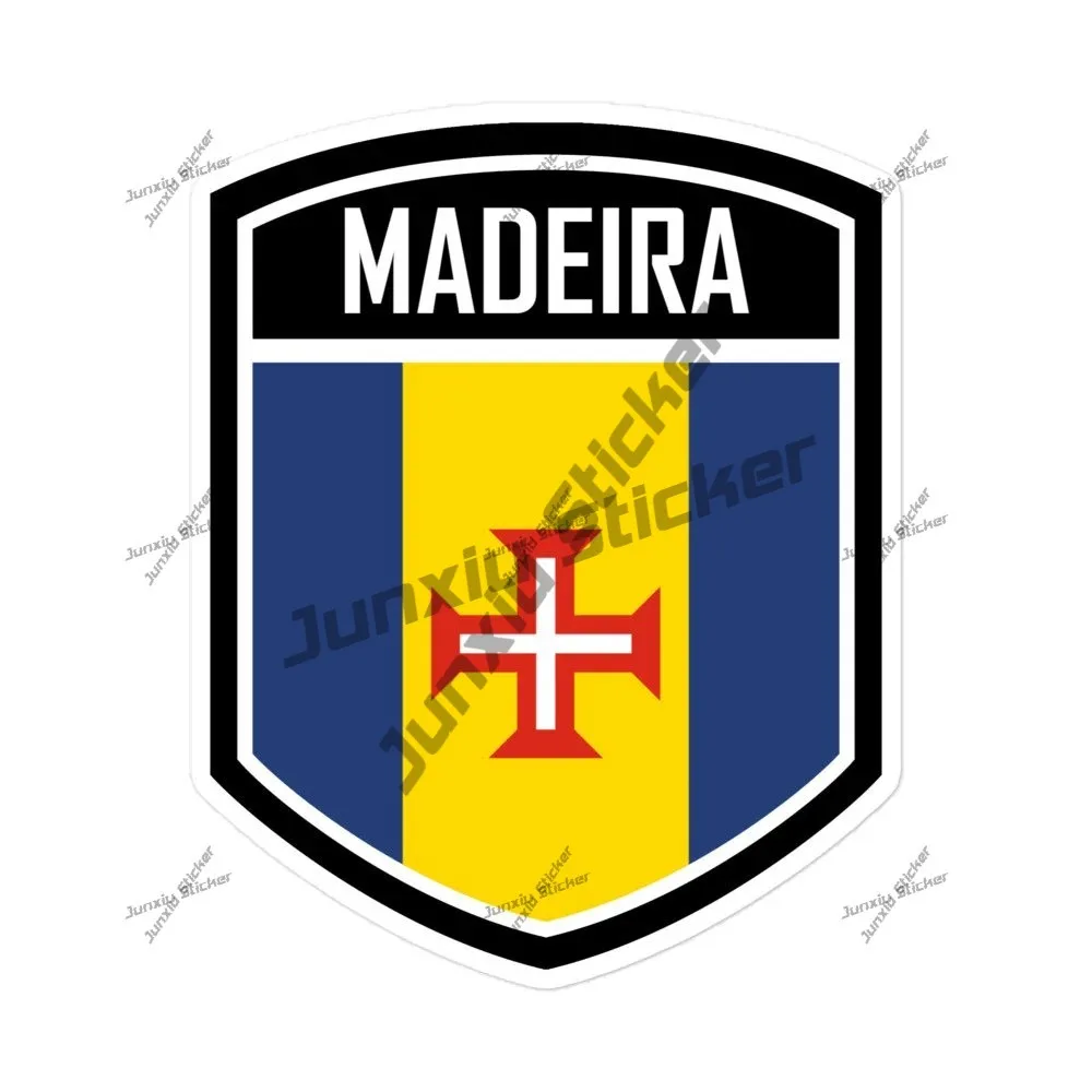 

Madeira Portugal Flag Emblem Sticker Portuguese Flag City Shield Graphic Decoration Stickers On Car Gadgets Motorsport Racing