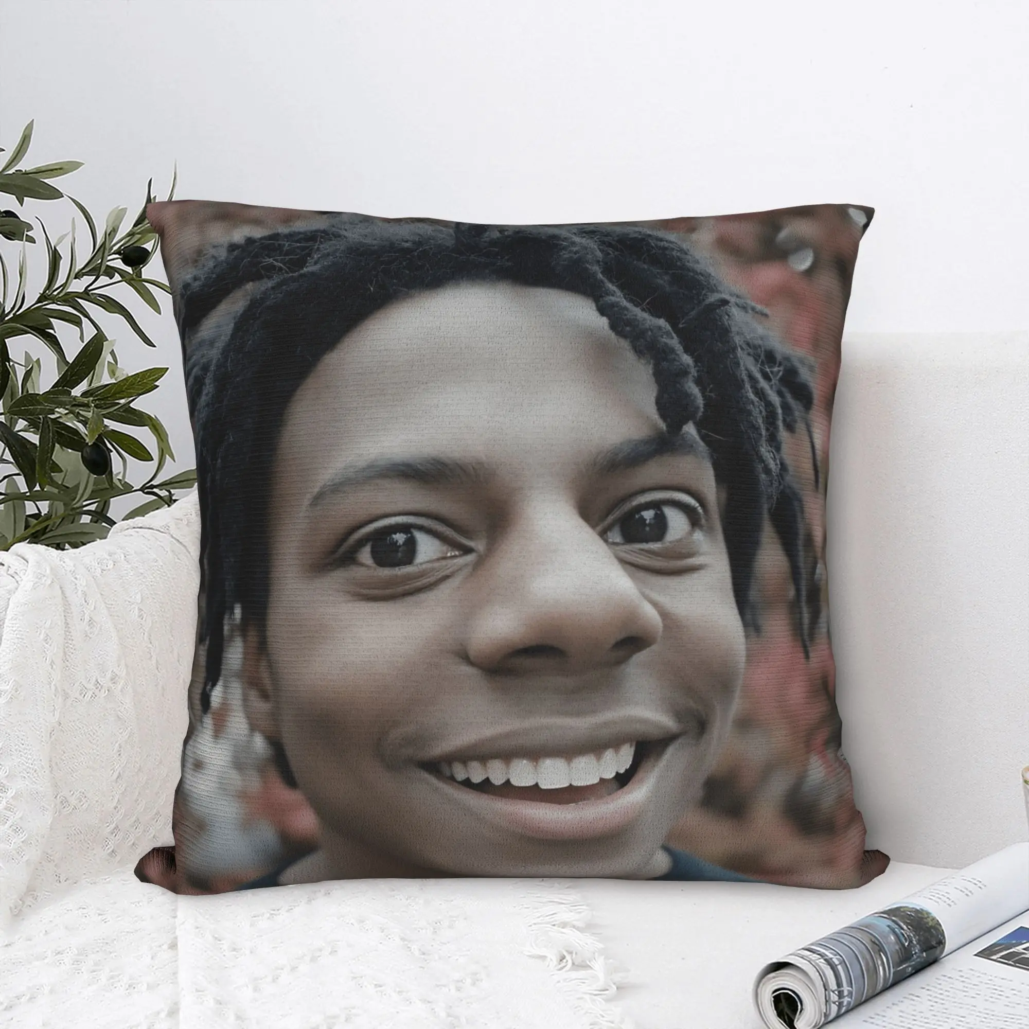 Funny Anchor iShowSpeed Reaction Meme Pillow Case  Comfy Pillow Cover Morden Pillowcases For Living Room Sofa