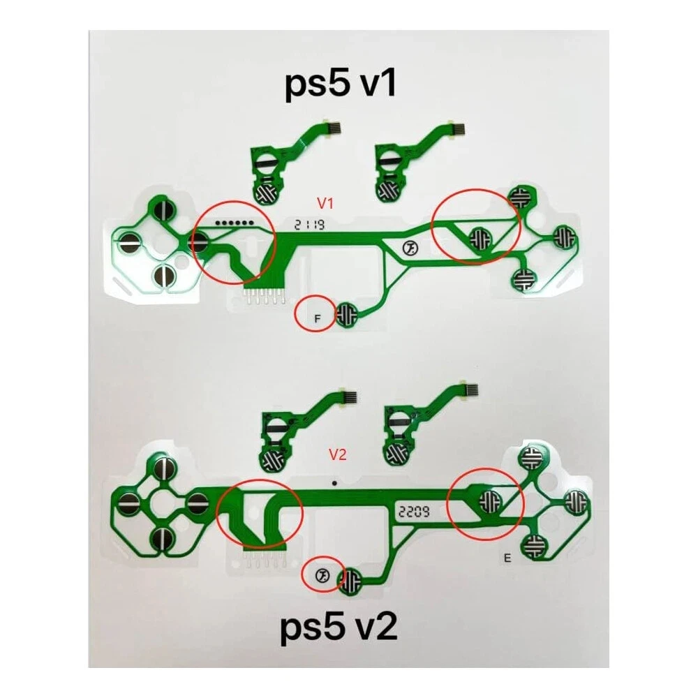 Conductive Film Keypad Button Flex Cable For PS5 V1 V2 V3 L R D-Pad Conductive Rubber Pads Contact Silicone for PlayStation 5 - Image 2