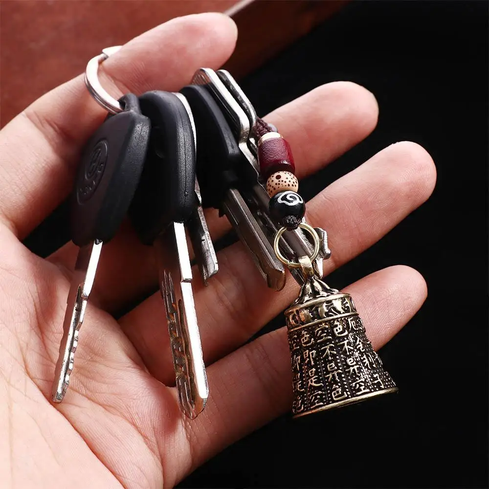 Luck Lanyard Pendants Car Accessories Interior Accessories Brass bell Lucky Rope Car Key Chain Car Key Chain Keyfob Key Rings