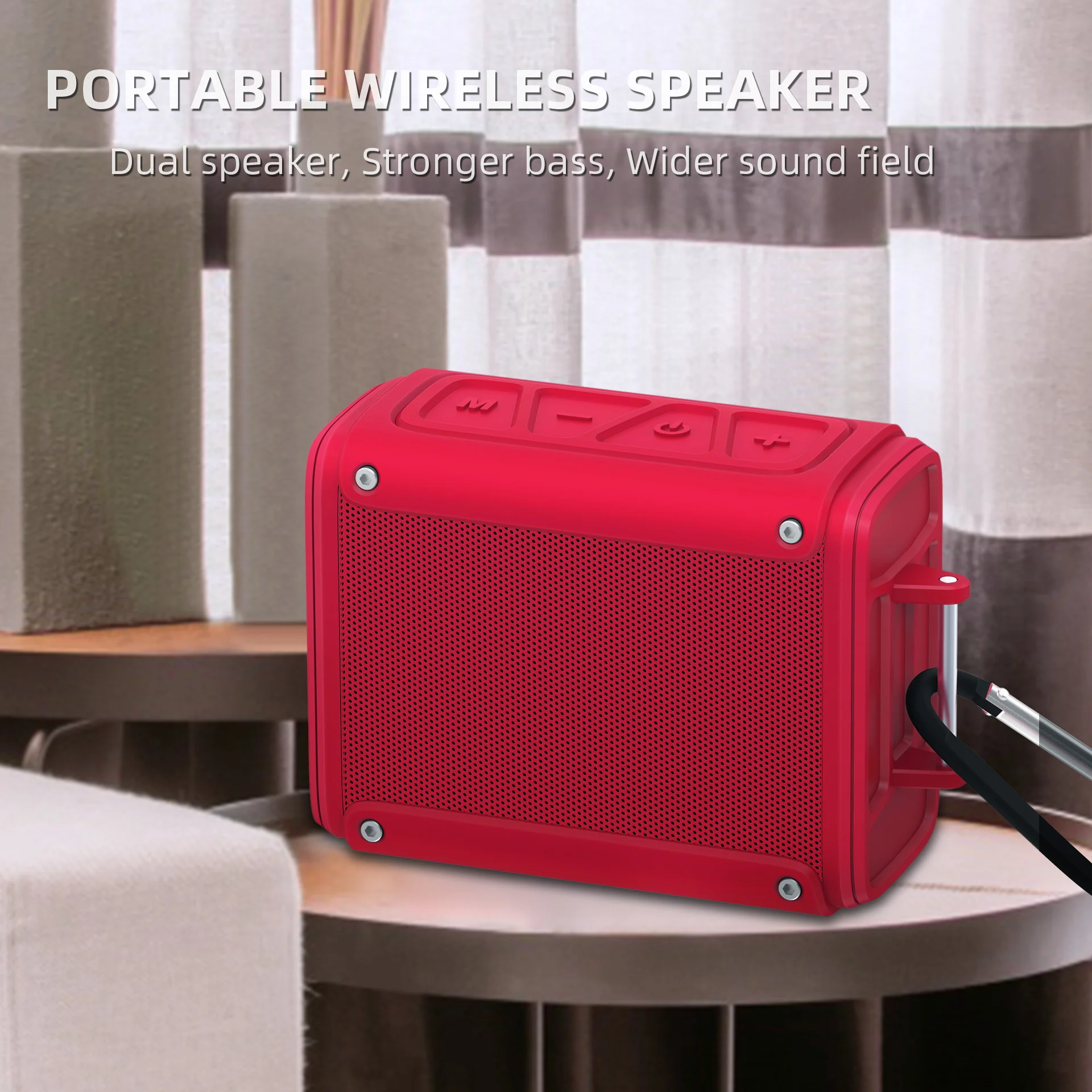 Wireless Speaker Portable Bluetooth-compatible Subwoofer Waterproof Loudspeaker Sound Box Support TF FM TWS Call for Outdoor