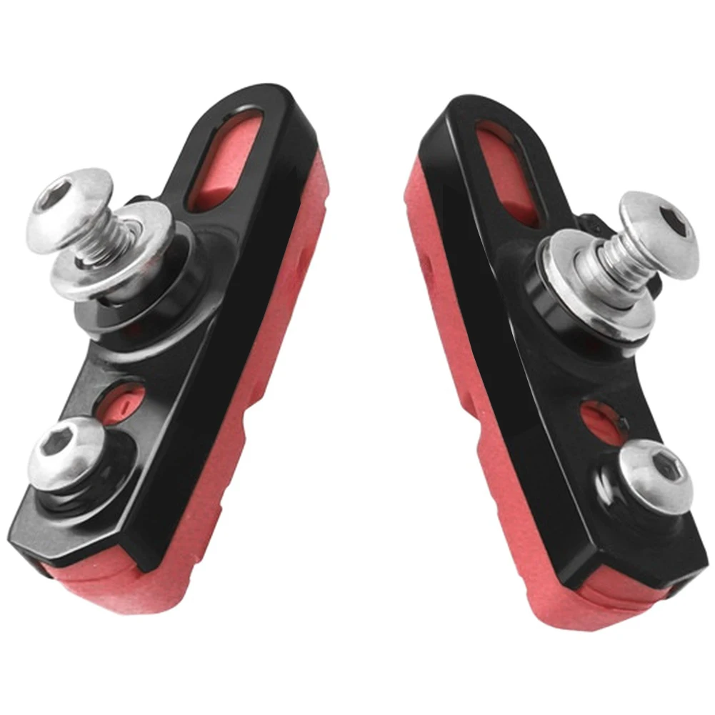 Aluminum Alloy Supported Brake Pads for For road Bikes Featuring Synthetic Abrasive Compound and Water Channeling Groove Design