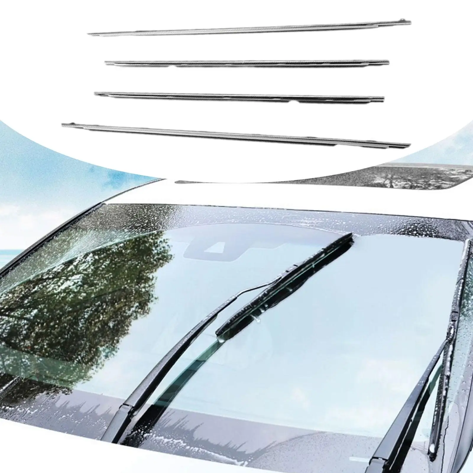 4 قطعة نافذة الباب الخارجي صب الكسوة 75720-60021 لاند كروزر 1991-1997 أجزاء إصلاح ملحقات السيارات المهنية