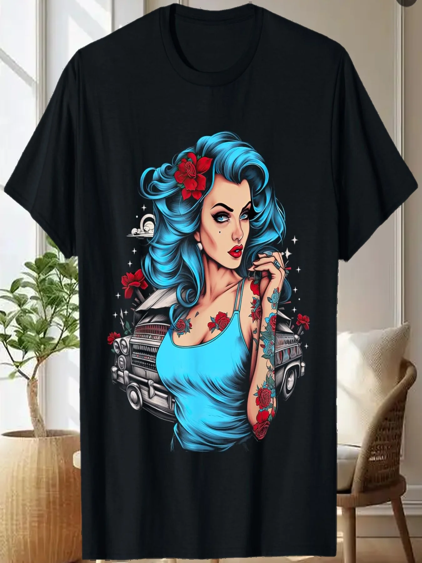 

Винтажная футболка в стиле ретро для девочек Pinup Girl Pin Up