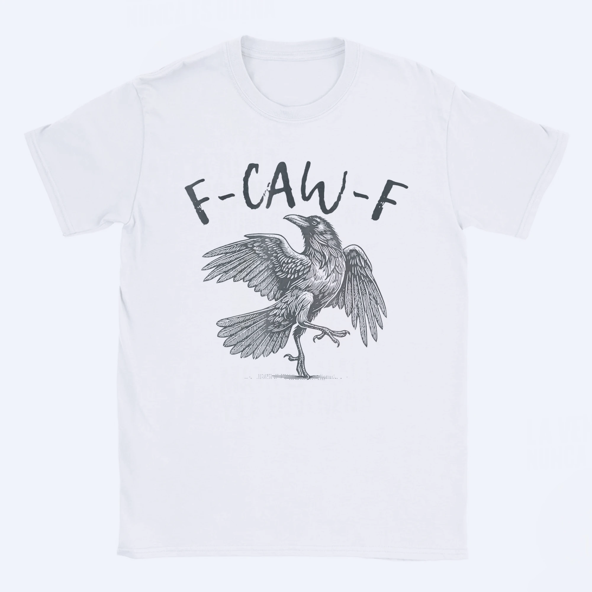 

Black Crow F Caw F Funny T Shirt Summer Cotton T Shirts For Male Harajuku Custom DIY Tshirt Short-Sleeved Y2K Retro Top Tees